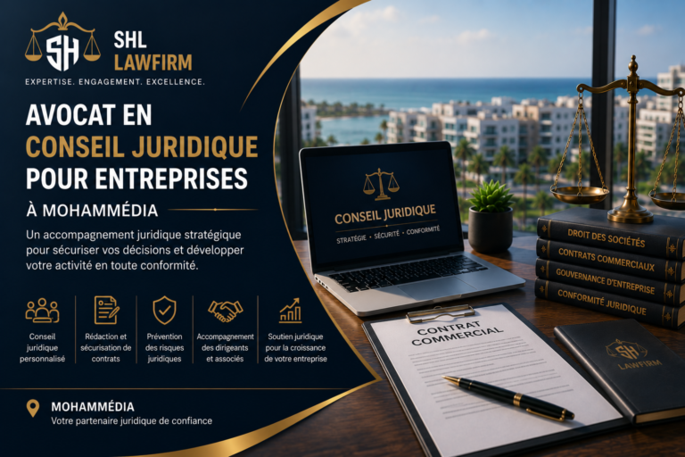 Avocat en conseil juridique pour entreprises à Mohammédia : un accompagnement stratégique pour votre activité