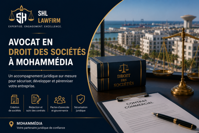 Avocat en droit des sociétés à Mohammédia : un partenaire juridique pour sécuriser votre entreprise